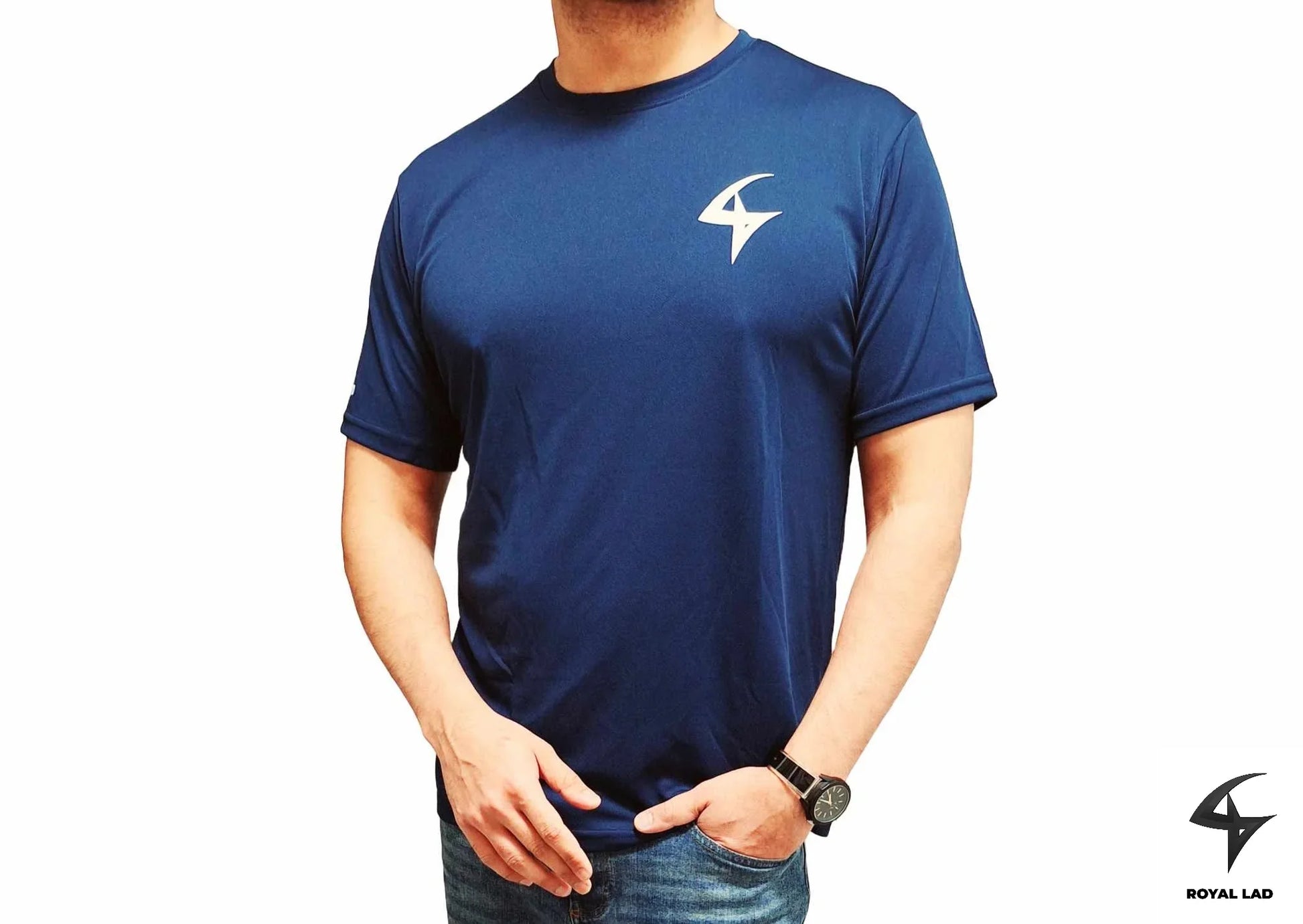 Men's Blue Dri-FIT Workout Shirt – Lightweight Performance Tee for Training & Gym - Epic Entertainers