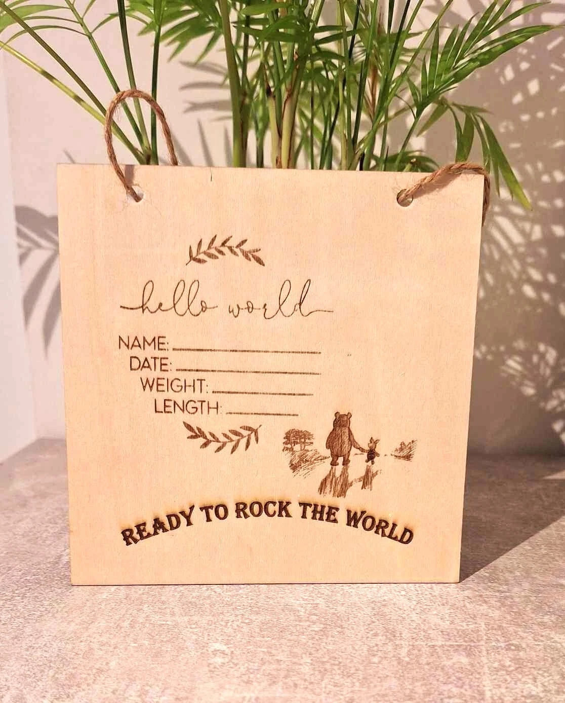 wooden baby sign, custom baby keepsake, newborn decor, engraved baby plaque