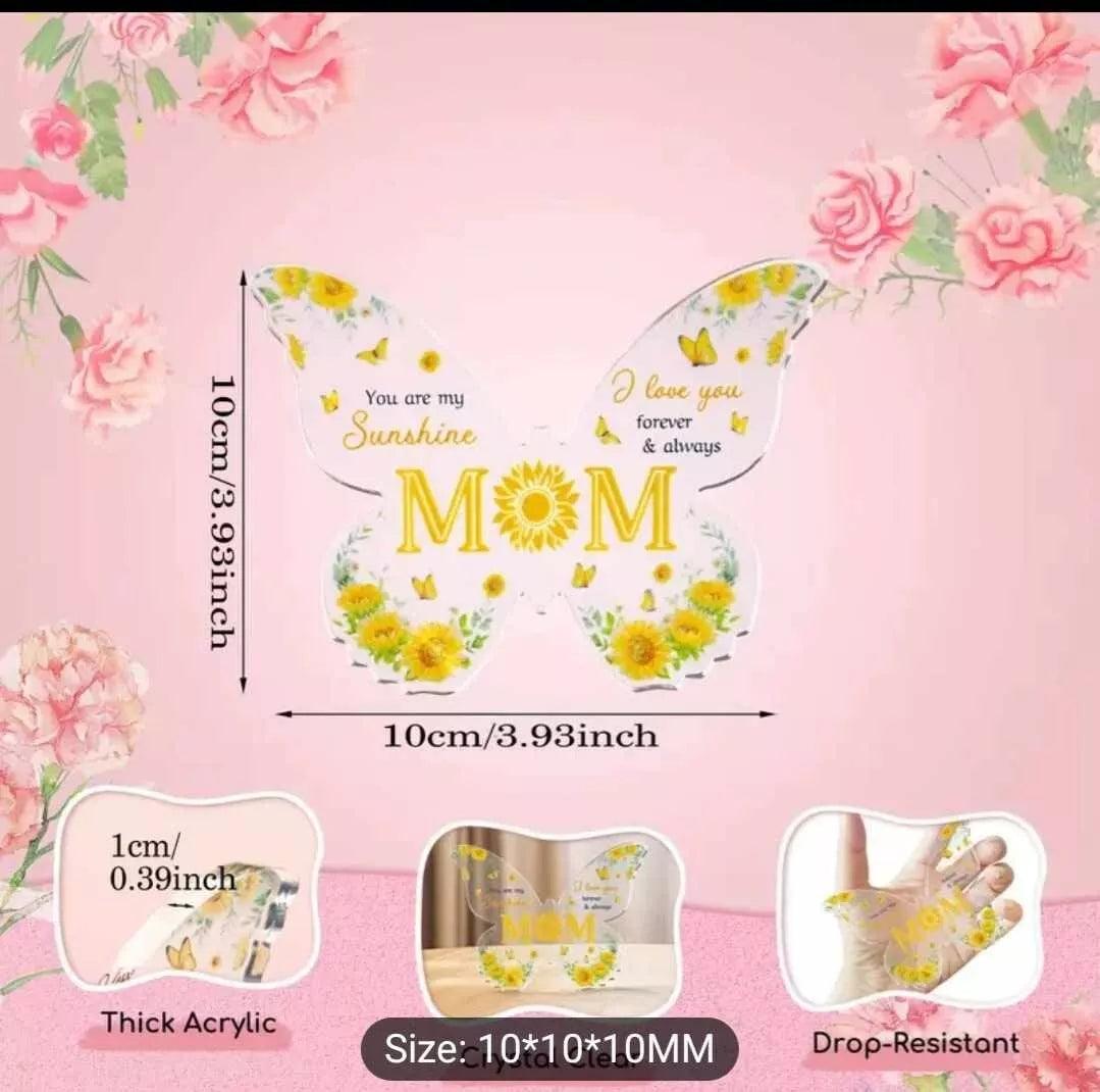 Acrylic Butterfly Shape Plaque - Best MUM Appreciation Gift | Mother's Day Gift - Epic Entertainers