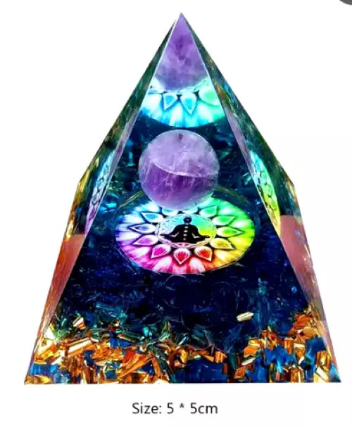 Amethyst Obsidian Pyramid for Energy Healing - Epic Entertainers