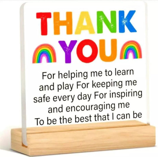 Thank You Plaque | Teacher Gift | Co-worker Gift | Mother's Day | All Occasions - Epic Entertainers