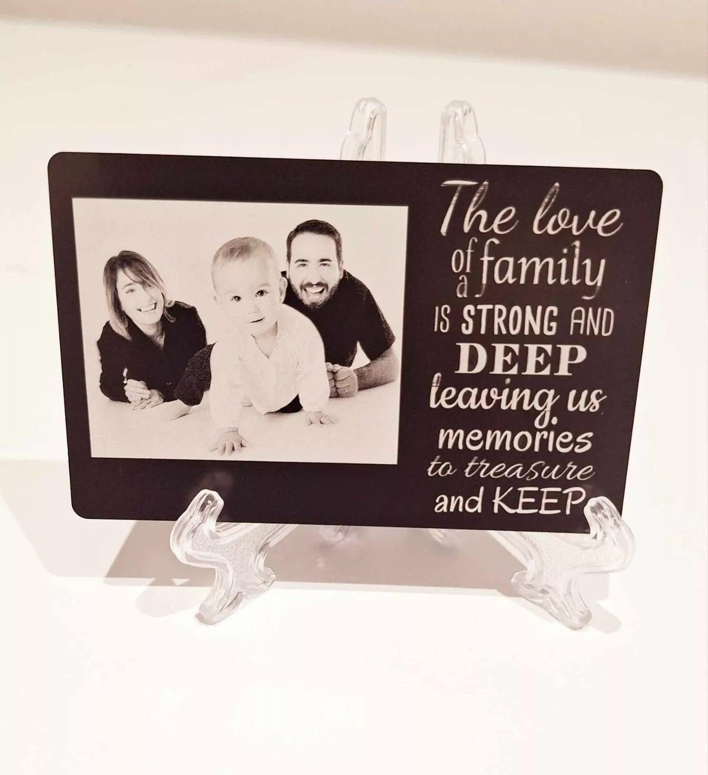 Personalised Metal Photo & Text Keepsake Card-Custom Wallet Gift-Memories - Epic Entertainers