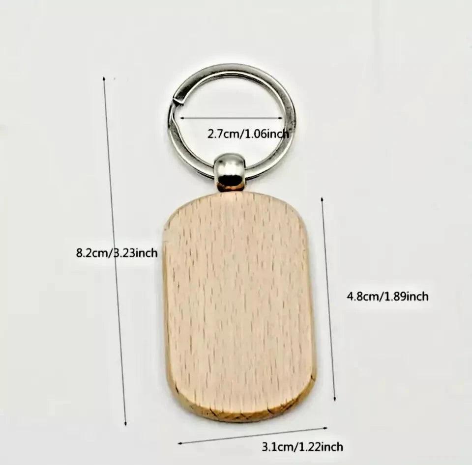 Personalised Wooden Keychain – Custom Engraved Photo Keychain for All Occasions |Thoughtful Keepsake for Her, Him, Friends & Family - Epic Entertainers