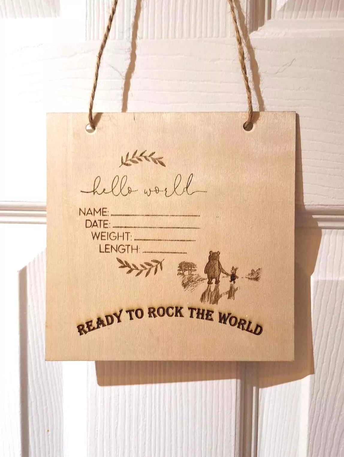 custom baby keepsake, newborn decor, engraved baby plaque