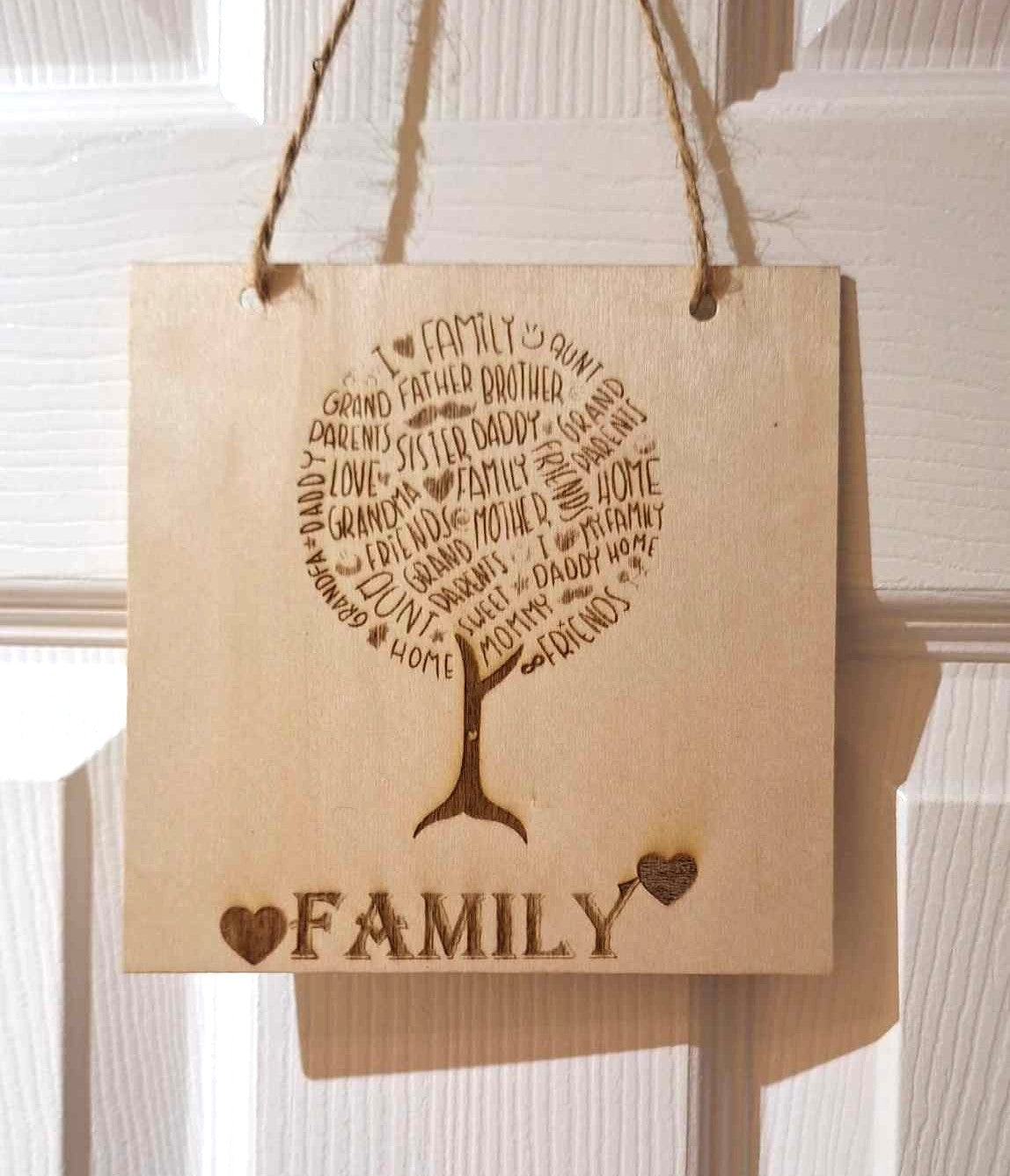 amily tree decor, personalised wooden gift, couple gift, home décor wooden sign